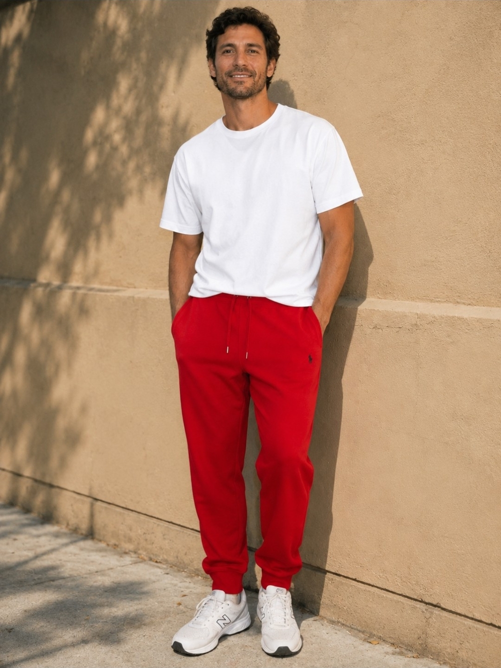 Polo Ralph Lauren Red Jogger Sweatpants Medium Pony Logo NWOT